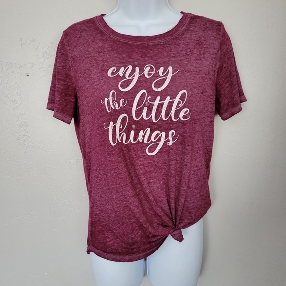 Maurices Women's Small Short Sleeve Graphic Tee T-shirt Enjoy the Little Things - Picture 1 of 7